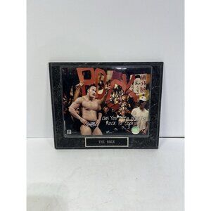 WWE The Rock Signed 8X10 Wrestling Photo Plaque With Autograph Vintage